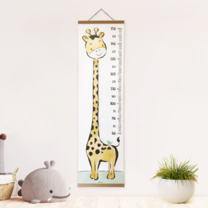 Groeimeter voor de kinderkamer met afbeelding van een giraf