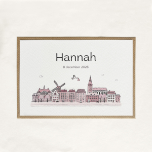 geboortekaartje Hannah - skyline - van Kikker & Prins